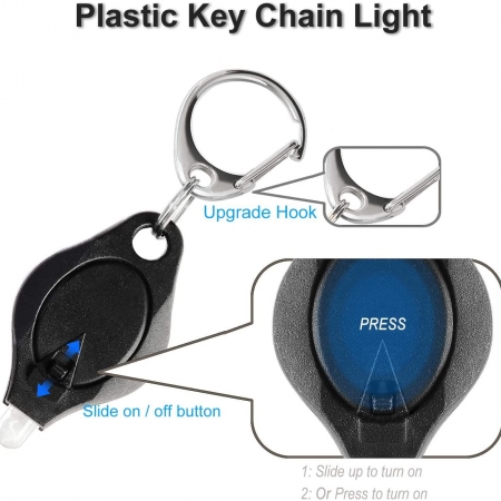 RISEMART Mini LED Keychain Flashlight