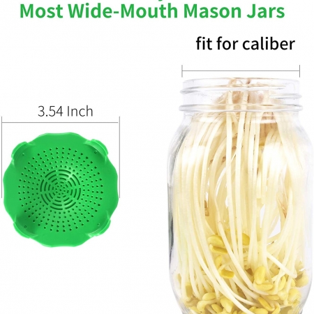 Sprouting Jars Kit Set,Wide Mouth Mason Jar with Plastic